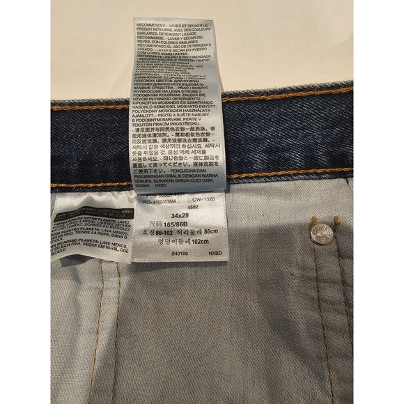 Levi's 505 Men's 505-4891 Regular Extra Room,  Straight Leg jeans Blue 34wx30 - Picture 6 of 11